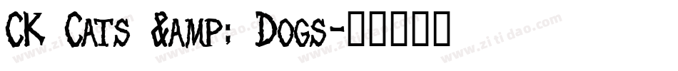 CK Cats & Dogs字体转换